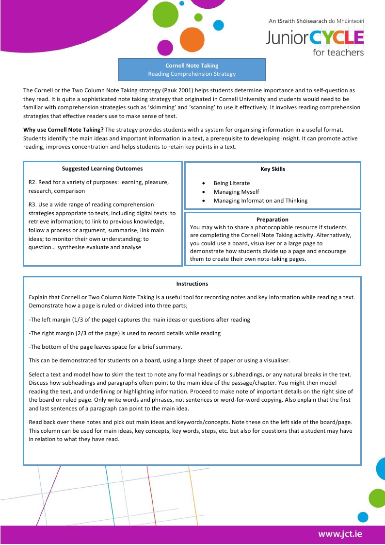 Cornell Note Taking