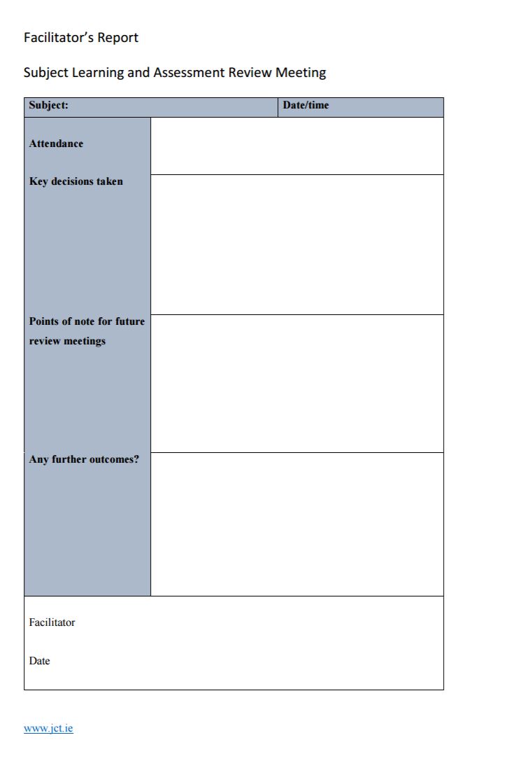 Facilitator Report Template