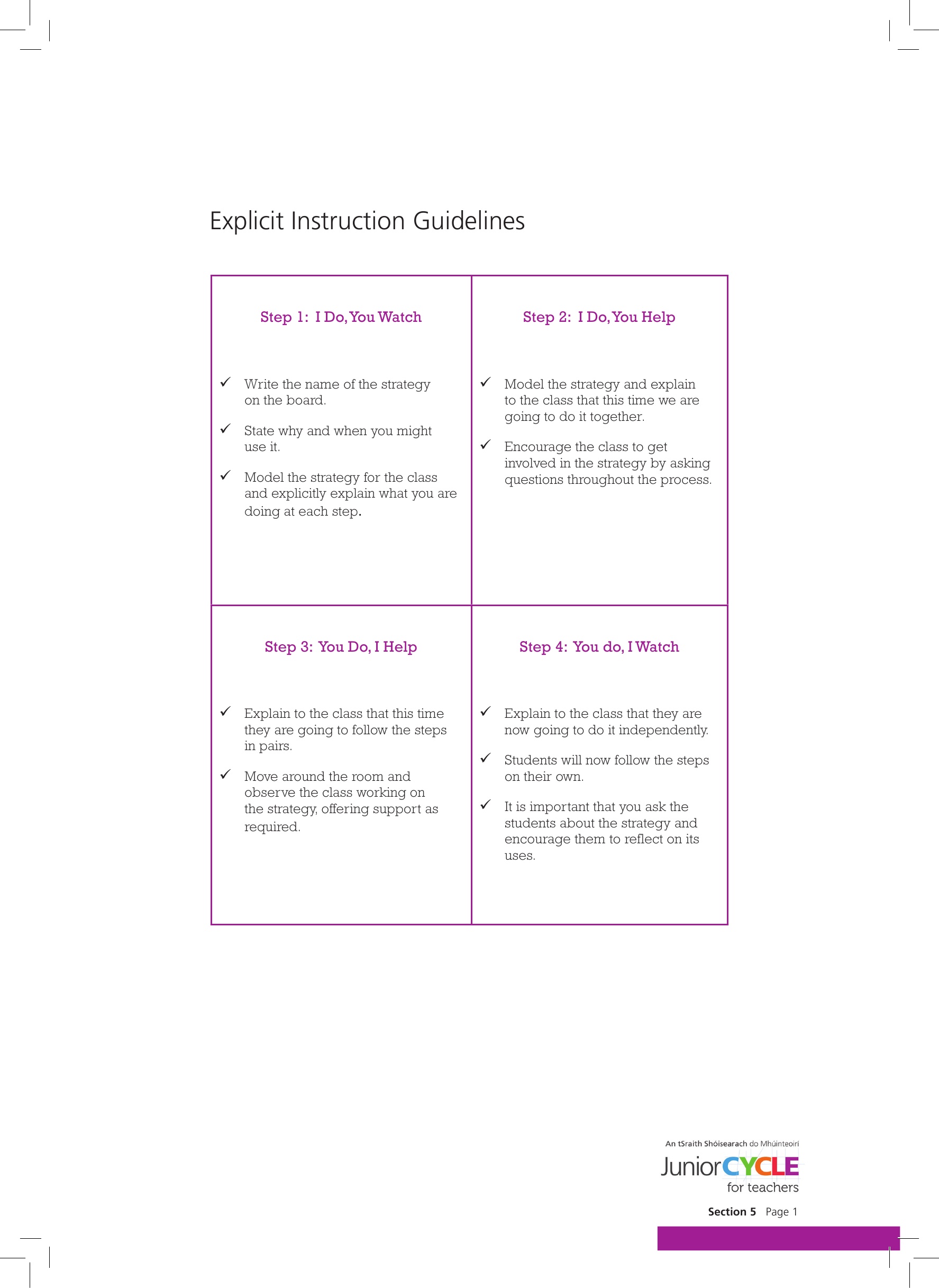 Section 5: Comprehension Strategies