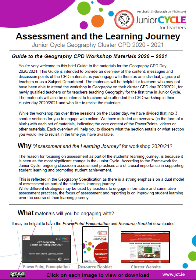 Guide for Assessment and the Learning Journey