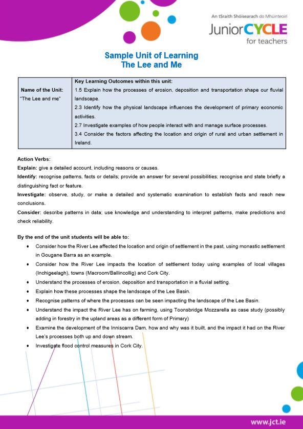 Sample Unit of Learning: The Lee and Me