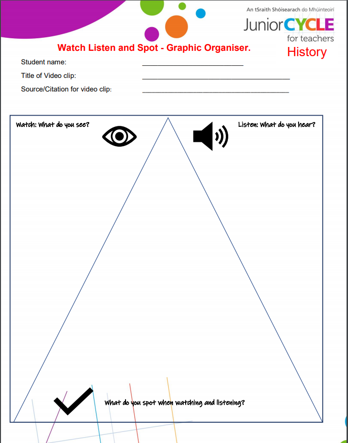 Watch Listen and Spot Graphic Organiser.pdf