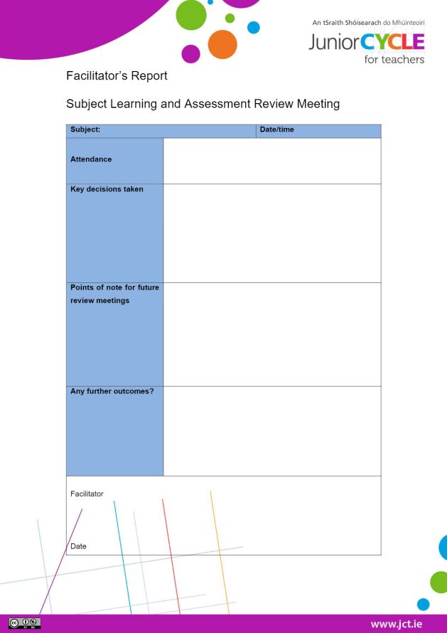 SLAR Facilitator's Report