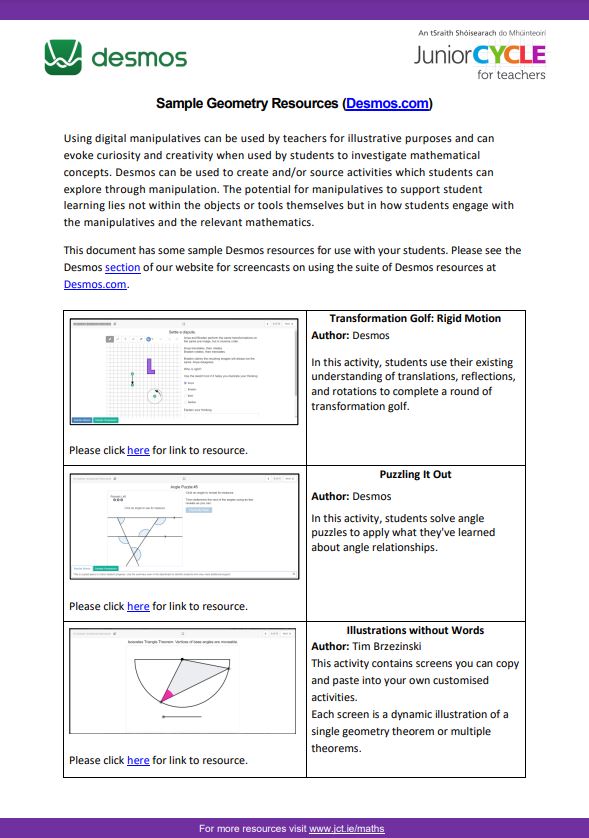 Sample Geometry Resources