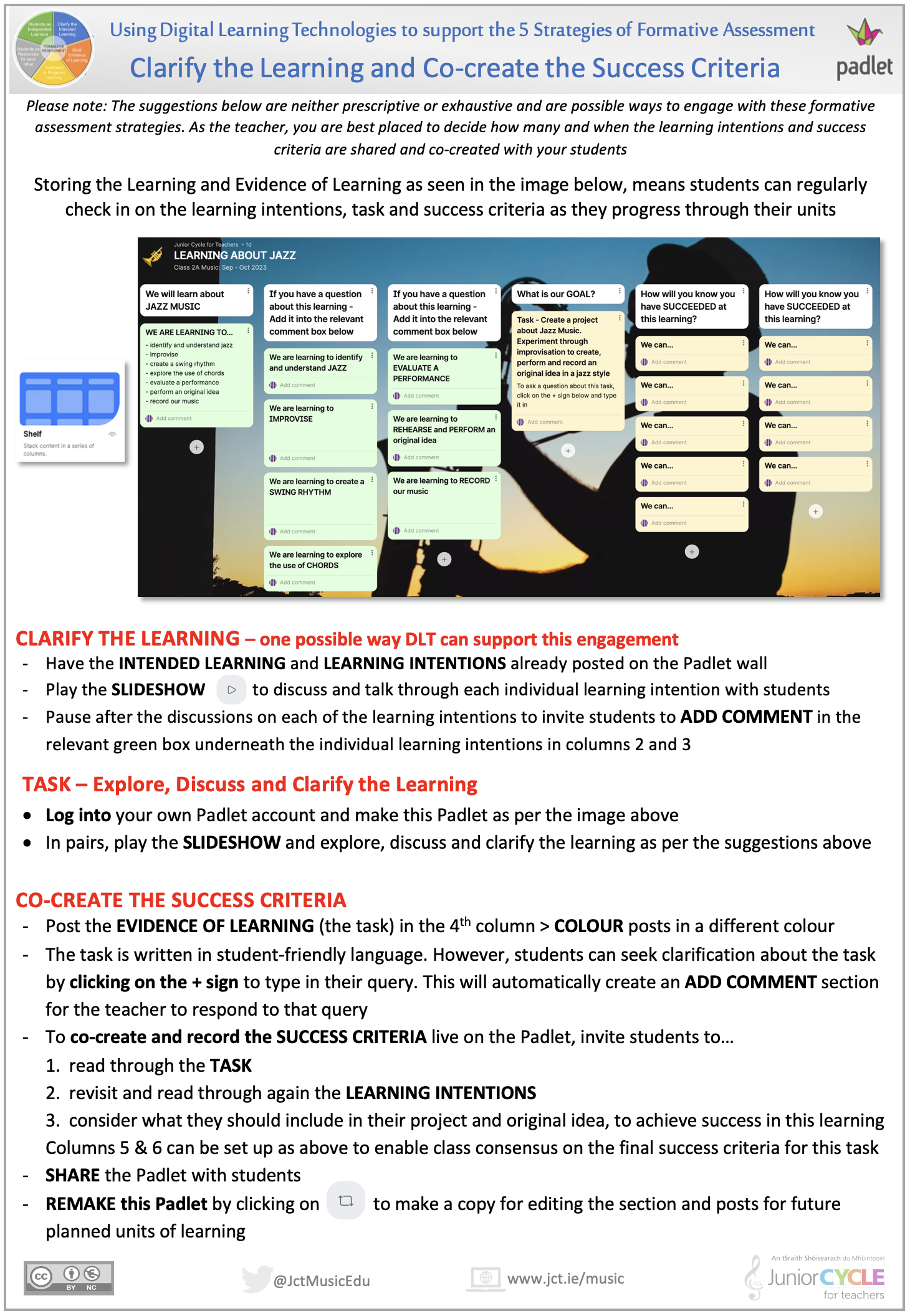 Clarify the Learning - Padlet