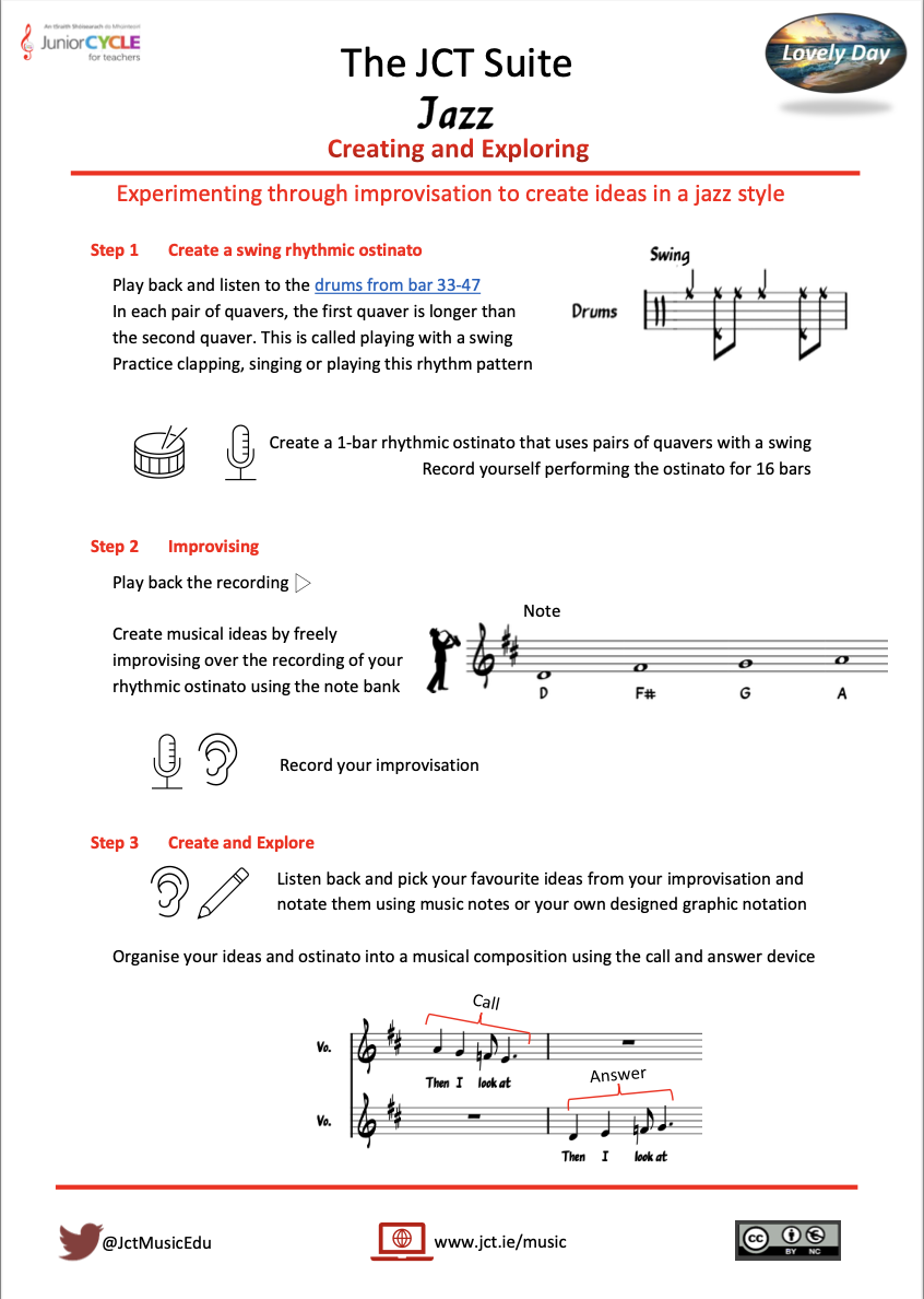 Creating and Exploring - Using Improvisation in a JAZZ Style