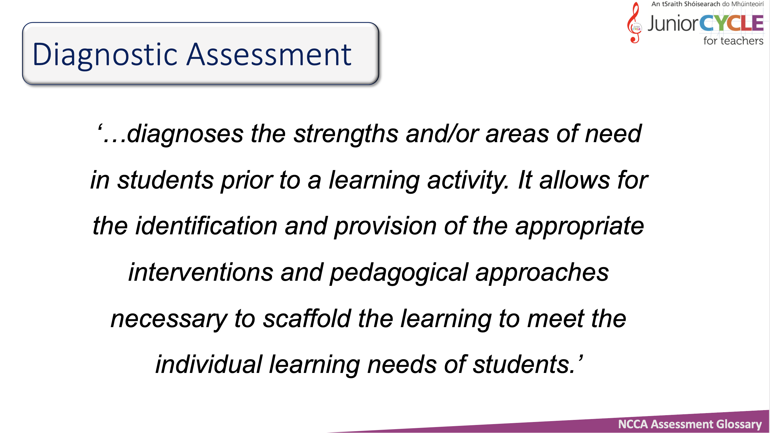 Diagnostic Assessment