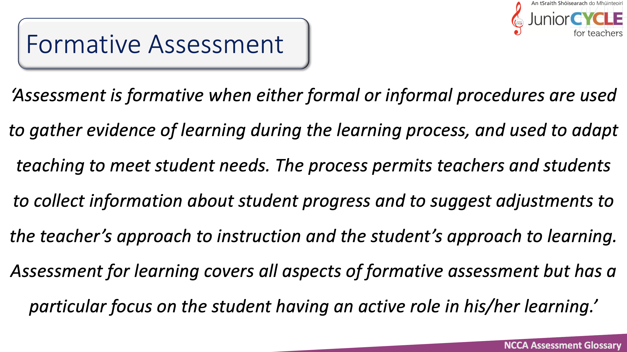 Formative Assessment