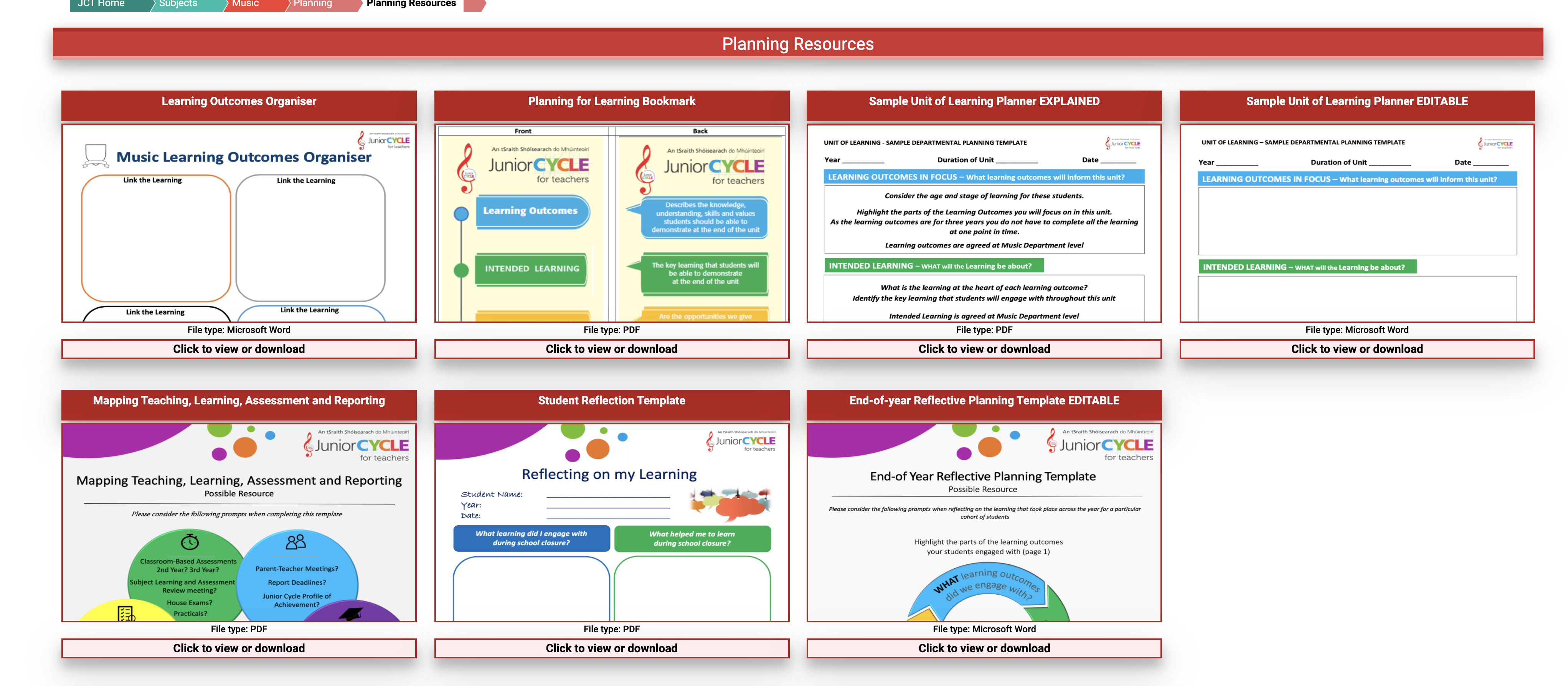 Link to Planning Documents