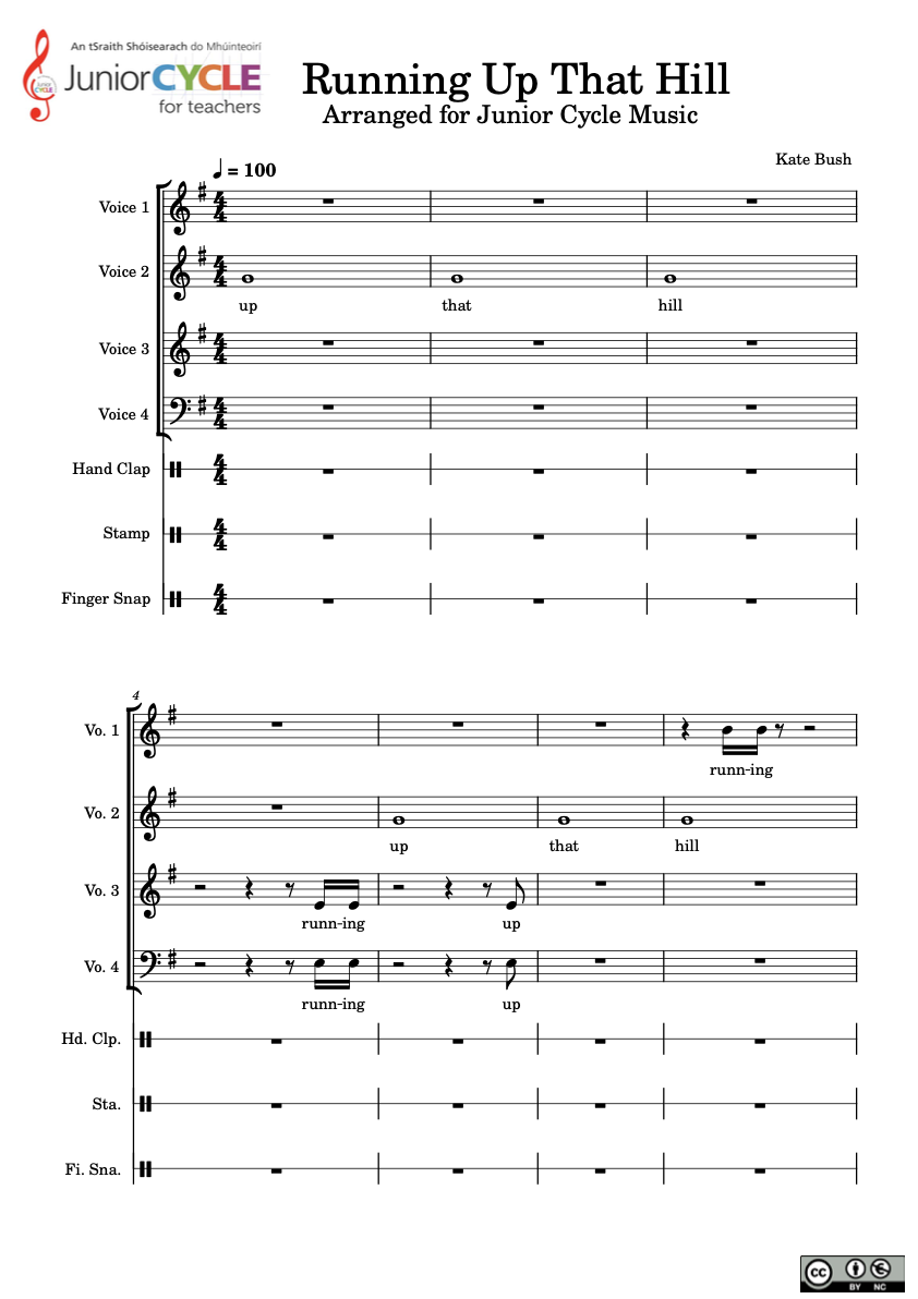 Possible Arrangement - Running Up That Hill Editable Score - MUSESCORE