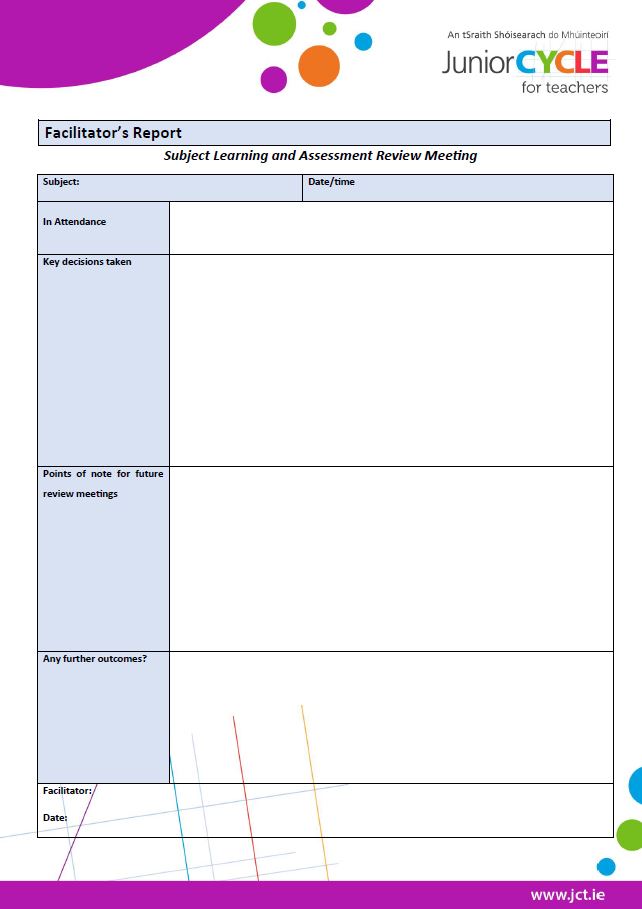 Facilitator's Report Religious Education