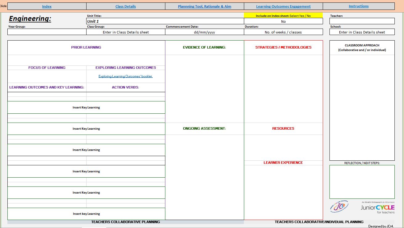 Engineering Excel Digital Planner