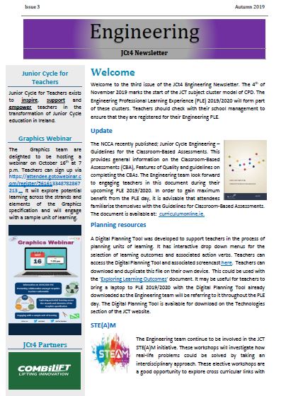 Engineering Newsletter Autumn 2019