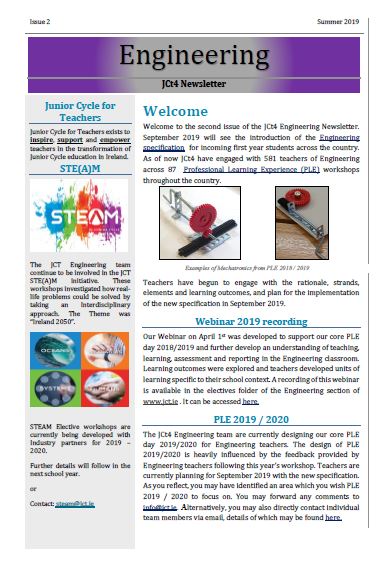 Engineering Newsletter Summer 2019