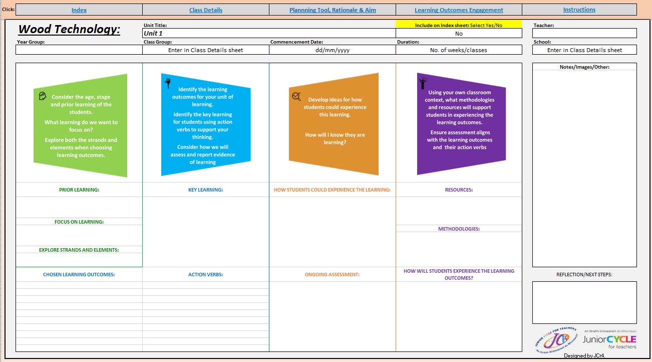 Wood Technology Excel Planner