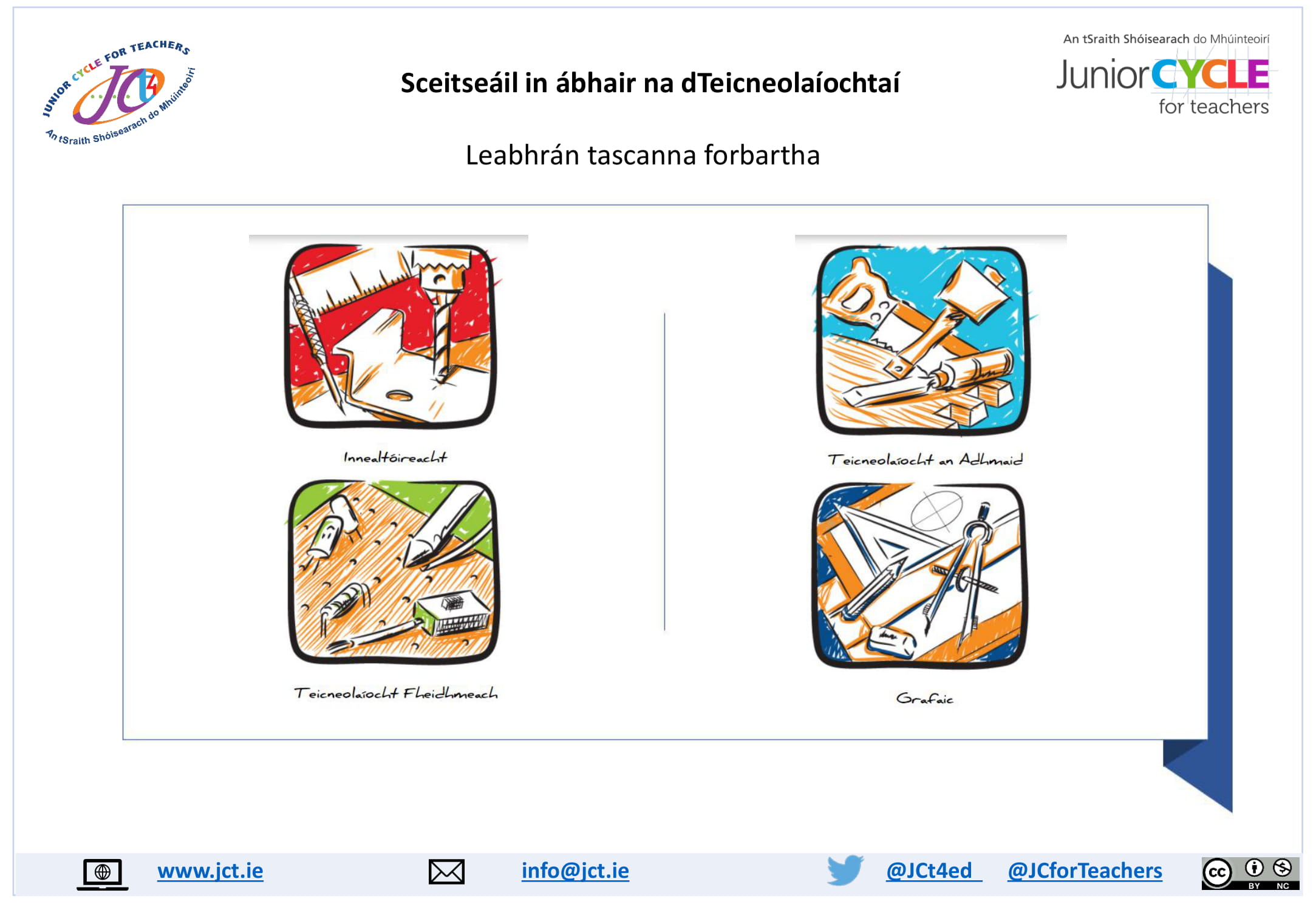 Sceitseáil in ábhair na dTeicneolaíochtaí leabhrán tascanna forbartha